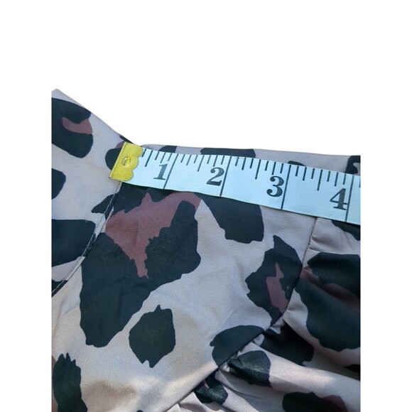 HFQ Collection Blouse Size 2XL Leopard Brown Button Down Long Sleeve NWT - Picture 6 of 9